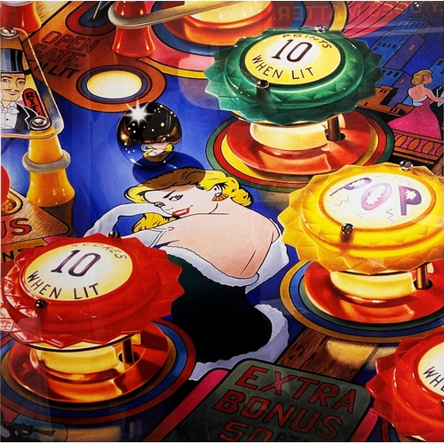 1489 - William Stafford (20th/21st century) - 'Pinball Lady', colour print, 76 x 76cm, framed