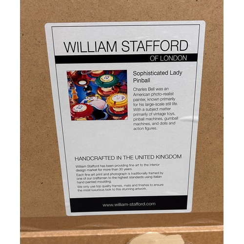 1489 - William Stafford (20th/21st century) - 'Pinball Lady', colour print, 76 x 76cm, framed