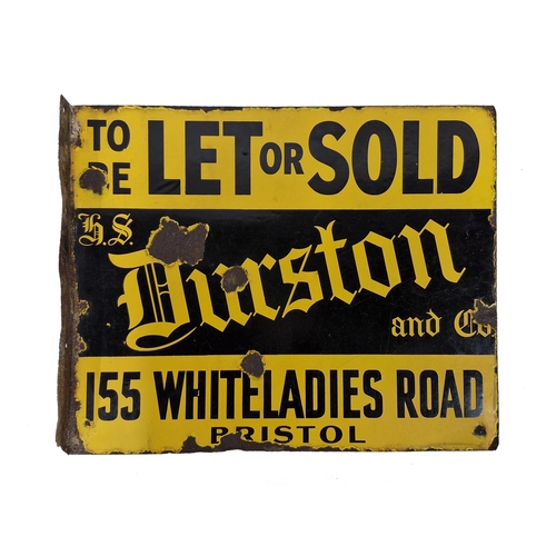 1002 - Advertising - H.S Durston & Co, To Be Let Or Sold, 155 Whiteladies Road Bristol, black and yellow en... 