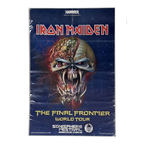 162 - Iron Maiden - The Final Frontier World Tour, gig quad poster, laid, 77 x 56cm