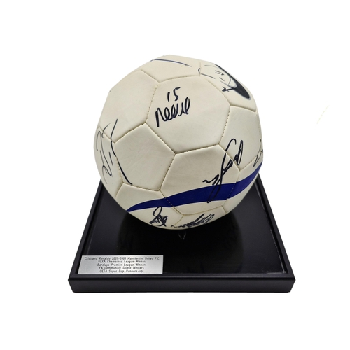 520 - Signed Manchester United football - the official ball presented to Cristiano Ronaldo by the Manchest... 