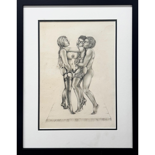 1494 - W Ahaspher (20th century) - Erotic study, signed and dated 1940, London, graphite, 35 x 25cm, framed