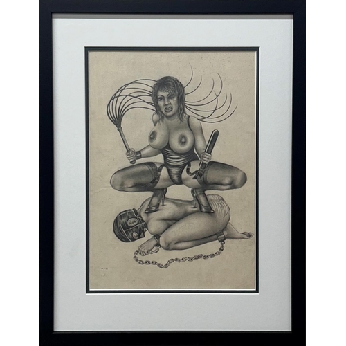 1498 - W Ahaspher (20th century) - Erotic study, signed and dated 1941, London, graphite, 35 x 21cm, framed