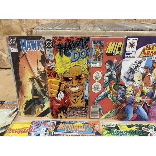 497 - COMICS: A large collection of around 300 comics to include DC Comics, Dark Horse, Comico & Valiant e... 