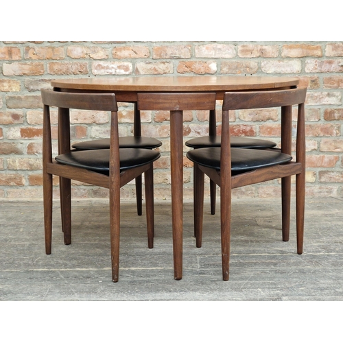 1250 - Hans Olsen for Frem Rojle - Vintage Mid-Century teak roundette extending dining table, H 73.5cm x W ...