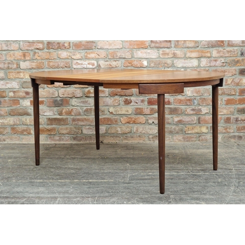 1250 - Hans Olsen for Frem Rojle - Vintage Mid-Century teak roundette extending dining table, H 73.5cm x W ... 