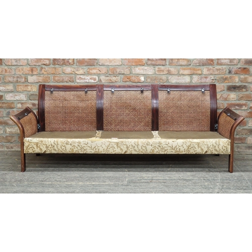 1257 - Ulferts Furniture of Sweden - Vintage three seat Bergere sofa together with a matching two set examp... 