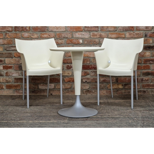 1258 - Philippe Starck for Kartell - Pair of 'Dr No' chairs, H 80cm x W 54cm, together with a 'Dr NA' circu... 