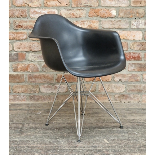 1185 - Eames style DAR chair, H 78cm x W 61cm x D 59cm