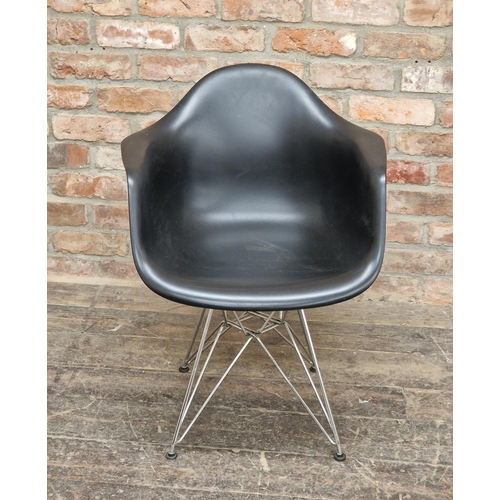 1185 - Eames style DAR chair, H 78cm x W 61cm x D 59cm