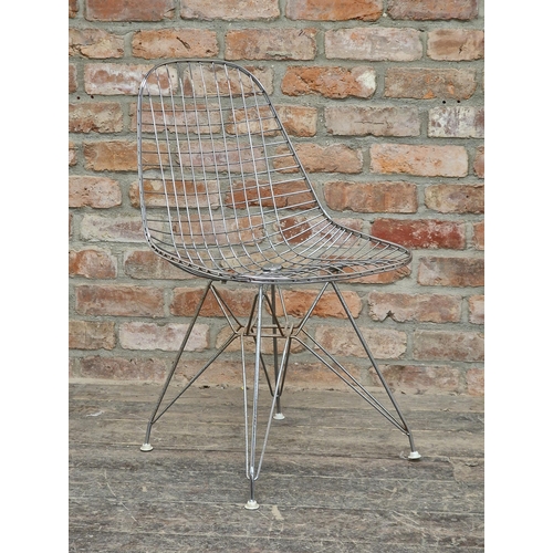 1188 - Eames DKR style wirework chair, H 80cm