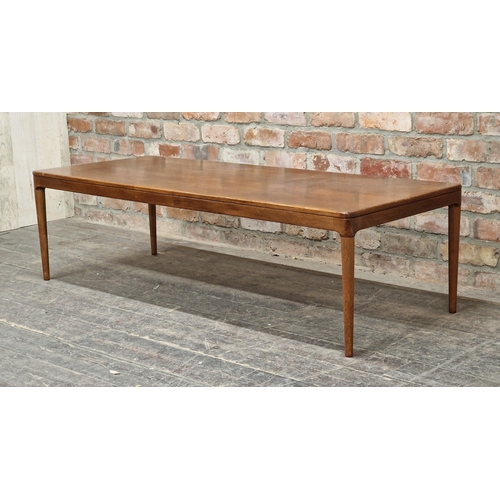 1191 - Vintage Mid-Century Danish teak coffee table, H 42cm x W 150cm x D 59cm