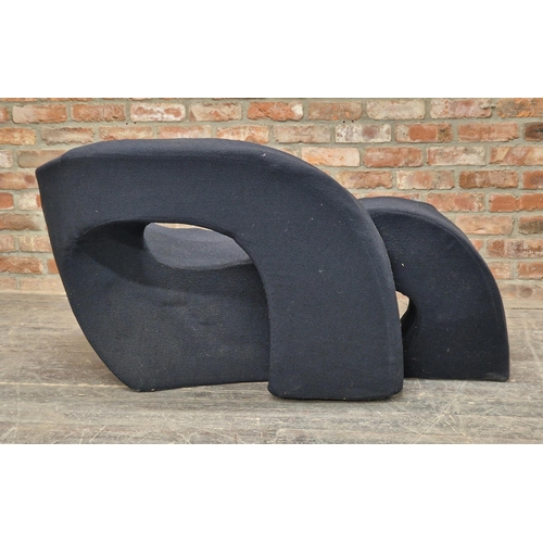 1196 - Nani Prina - Vintage Mid-Century Sculptural Sess lounge chair, H 70cm x W 150cm x D 75cm