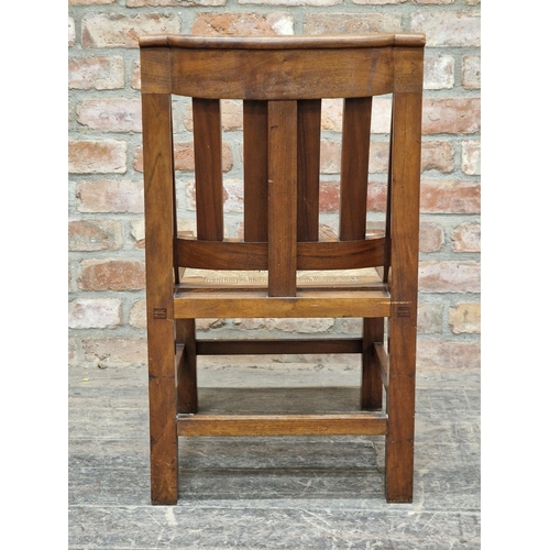 1212 - Good quality Arts and Crafts oak chair in the manner of Ernest Gimson with exposed joints and drop i... 