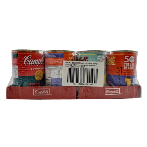 1374 - Collection of Andy Warhol Campbells soup 50th anniversary limited edition soup tins, sealed in origi... 