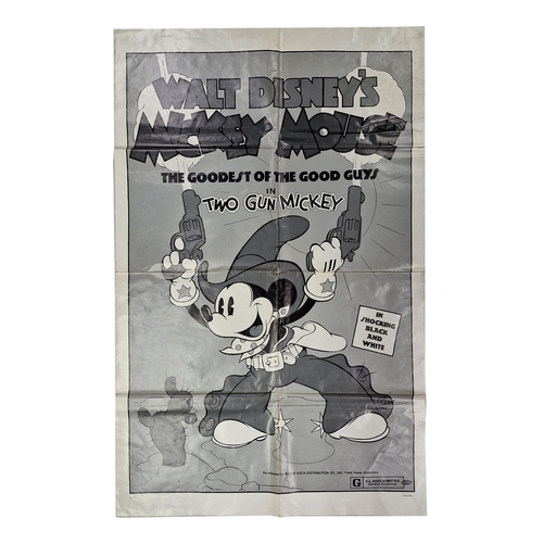 420 - Walt Disney's Mickey Mouse 'The Goodest of The Good Guys In Two Gun Mickey' black and white film pos... 