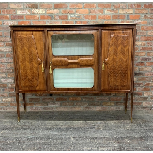 1332 - Vittori Dassi (1893-1973, Italian) - Fruitwood and kingwood drinks or cocktail cabinet, the twin doo... 