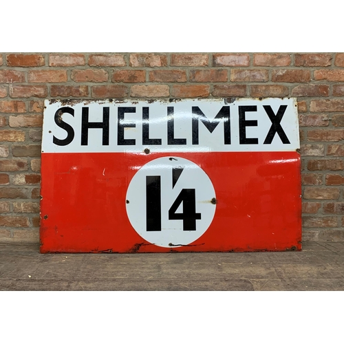 1042 - Advertising - impressive Shellmex enamel sign, 152cm x 92cm