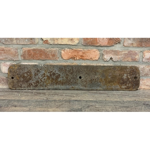 1055 - Antique 'Little Paul St' cast iron street sign, likely from Kingsdown area of Bristol, 81cm x 16cm