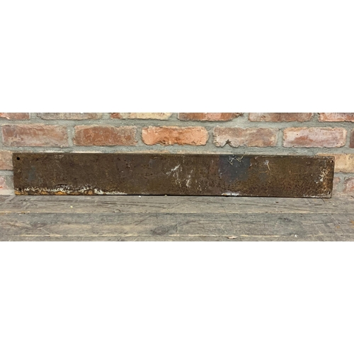 1056 - Antique 'Coventry England' cast iron street sign, 115cm x 15cm