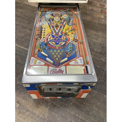 1337 - Vintage Harlem Globetrotters basketball pin machine, for restoration, H 124cm x W 77cm x L 130cm (AF... 