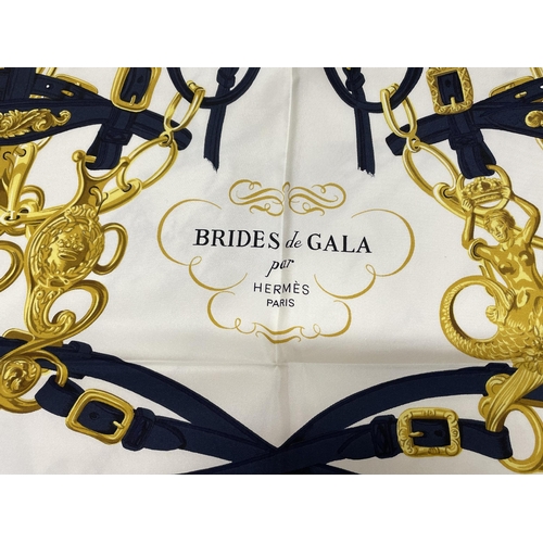 117 - Hermes ' Brides de Gala ' silk scarf by Hugo Grygkar, in box, 88cm x 88cm