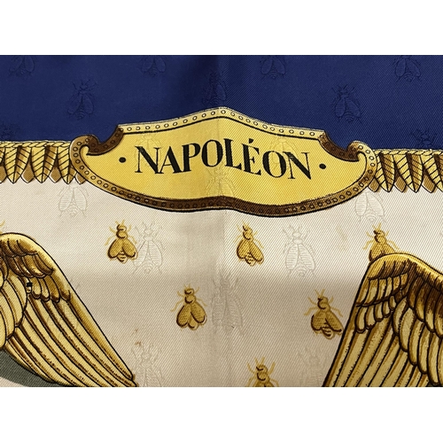 118 - Hermes ' Napoleon ' silk scarf by Ledoux, 86cm x 88cm