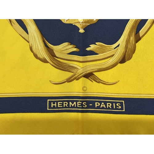 119 - Hermes ' Couronnes ' silk scarf by Julie Abadie, 1969, 88cm x 88cm