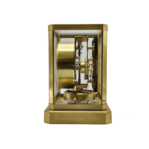 1604 - Jaeger Le-Coultre 'Atmos' clock, lacquered brass case, serial 233491, 23.5cm high x 21cm wide