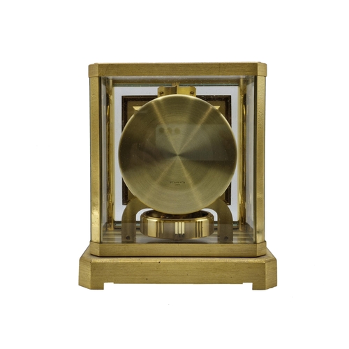 1604 - Jaeger Le-Coultre 'Atmos' clock, lacquered brass case, serial 233491, 23.5cm high x 21cm wide