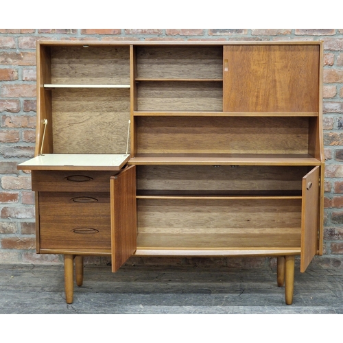 1284 - Jentique - Vintage teak highboard, H 127.5cm x W 137cm x D 40.5cm