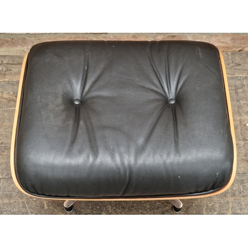 1303 - Contemporary Eames style footstool, H 43cm x W 64cm x D 52cm