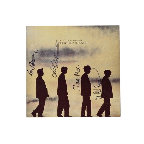 330 - Echo & The Bunnymen, songs to learn and sing, fully signed to front cover by band, to include free a... 