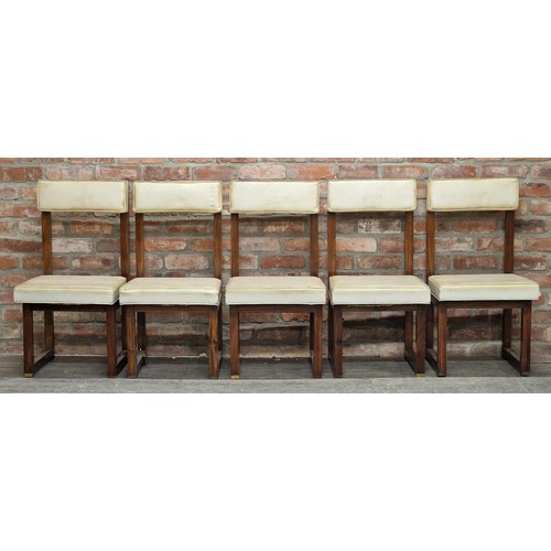 1353 - Set of five mid century Danish dining chairs in the Bauhaus manner, 90cm H