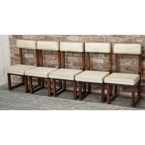 1353 - Set of five mid century Danish dining chairs in the Bauhaus manner, 90cm H