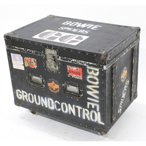 150 - David Bowie interest - exceptional heavy duty flight case on wheels, bearing 'Bowie', 'Spiders', 'Gr... 