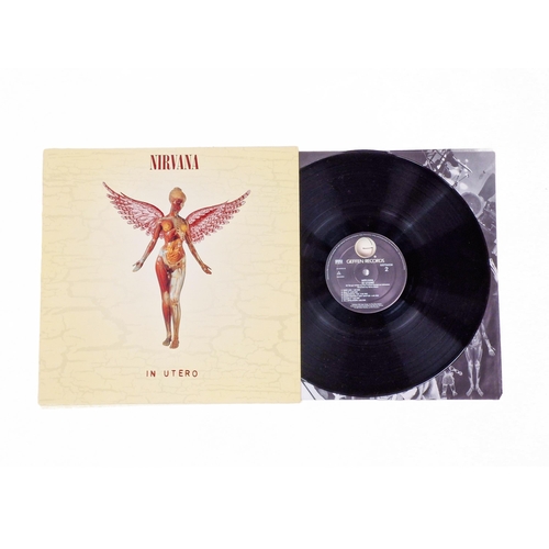 333 - Nirvana, In Utero, complete with insert on Geffen record label, vinyl and cover VG+