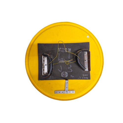 1406 - Jimmy Cauty (b. 1956) - Smiley Riot Shield, Dismaland 2015, Acrylic / Emulsion on Polycarbonate, 60c... 