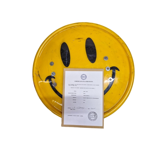 1406 - Jimmy Cauty (b. 1956) - Smiley Riot Shield, Dismaland 2015, Acrylic / Emulsion on Polycarbonate, 60c... 