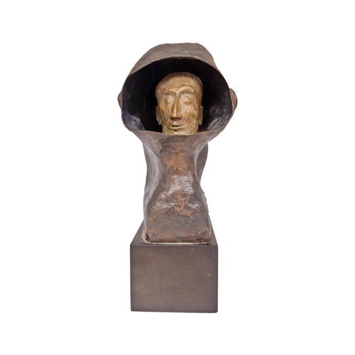 1382 - Michael Ayrton (1921-1975) - 'Captive', double sided bronze bust with a further head fitted in the c... 