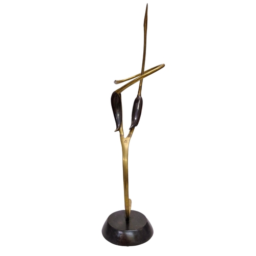 1385 - Attributed to Boris Lovet-Lorski (1894-1973, American) Entined Cranes, bronze sculpture, H 96cm