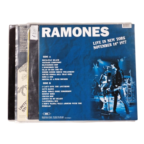 314 - Collection of The Ramones LP's to include Ramones: Its Alive, Rocket To Russia, Road To Ruin (yellow... 