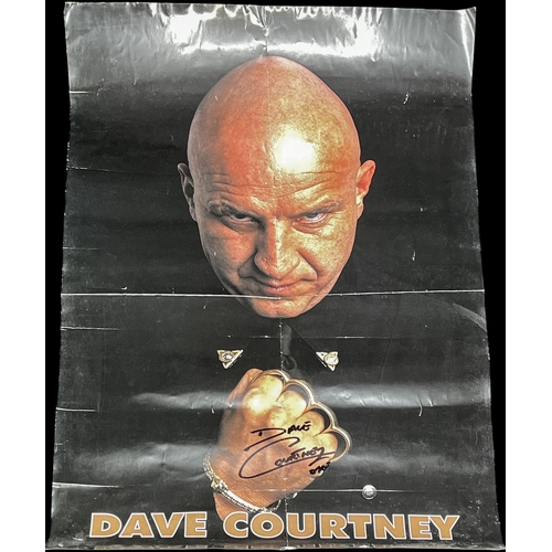 464 - Dave Courtney - Pair of signed posters, 60 x 42cm with three signed flyers and further flyer for Hel... 