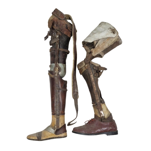 1630 - Two Victorian leather prosthetic legs