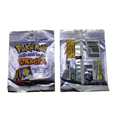 558 - Large collection of Pokemon 1999 1st edition sticker packs, sealed (61)