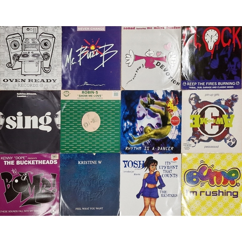 341 - DJ vinyl collection 1989-1996 - collection of approximately 100 mixed Happy House, Piano House, Funk... 