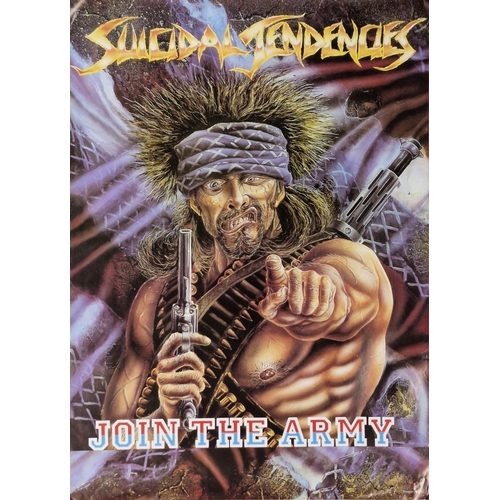 182 - Ex Vinyl Shop Stock - large quantity of Suicidal Tendencies posters, Join The Army Promotional album... 