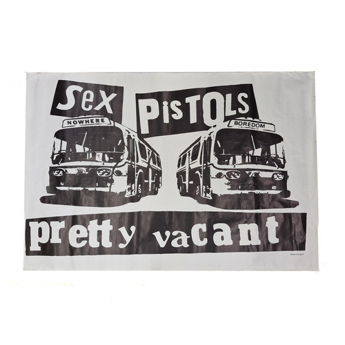 62 - Very large Sex Pistols 'Pretty Vacant' record shop promotional poster, printed in England, 155cm x 1... 