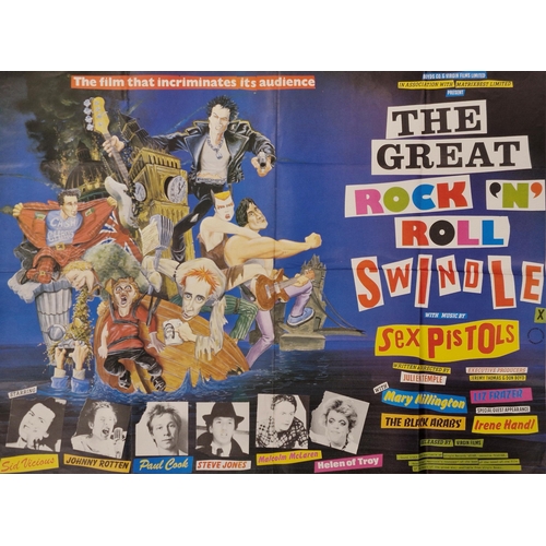 61 - Sex Pistols 'The Great Rock N Roll Swindle' promotional cinema poster, 100cm x 75cm, unframed