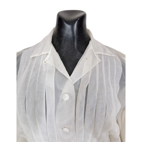 432 - Marilyn Monroe - A blouse obtained from her personal wardrobe by her assistant Peter Leonard, sheer ... 